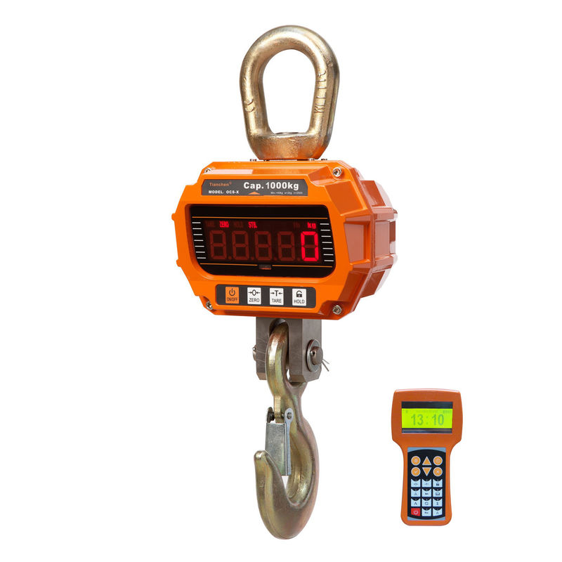 Overhead Electronic Crane Scales Compact Type Big LED Display 1000kg Alloy Case